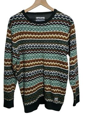 Vtg Gap 1969 Heritage Fair Isle Sweater Men XXL Multicolor Geometric Grandpa